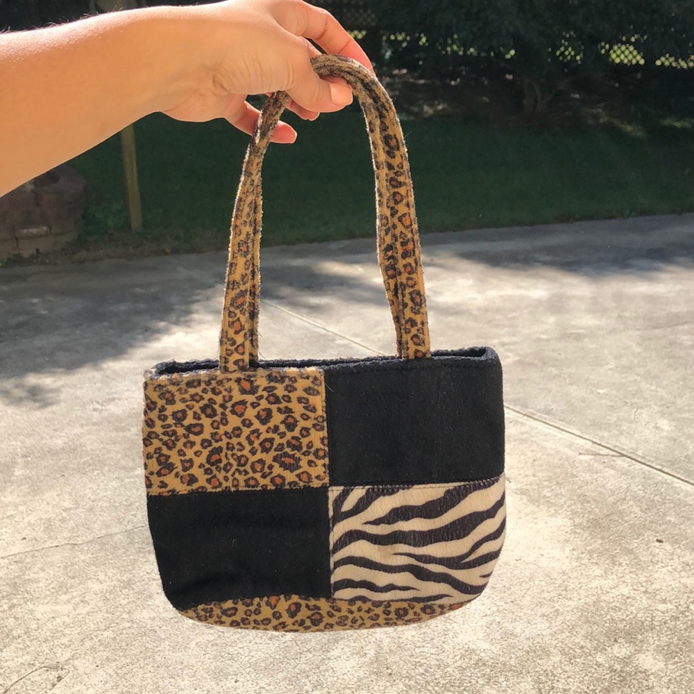 Mini 90s leopard print purse
